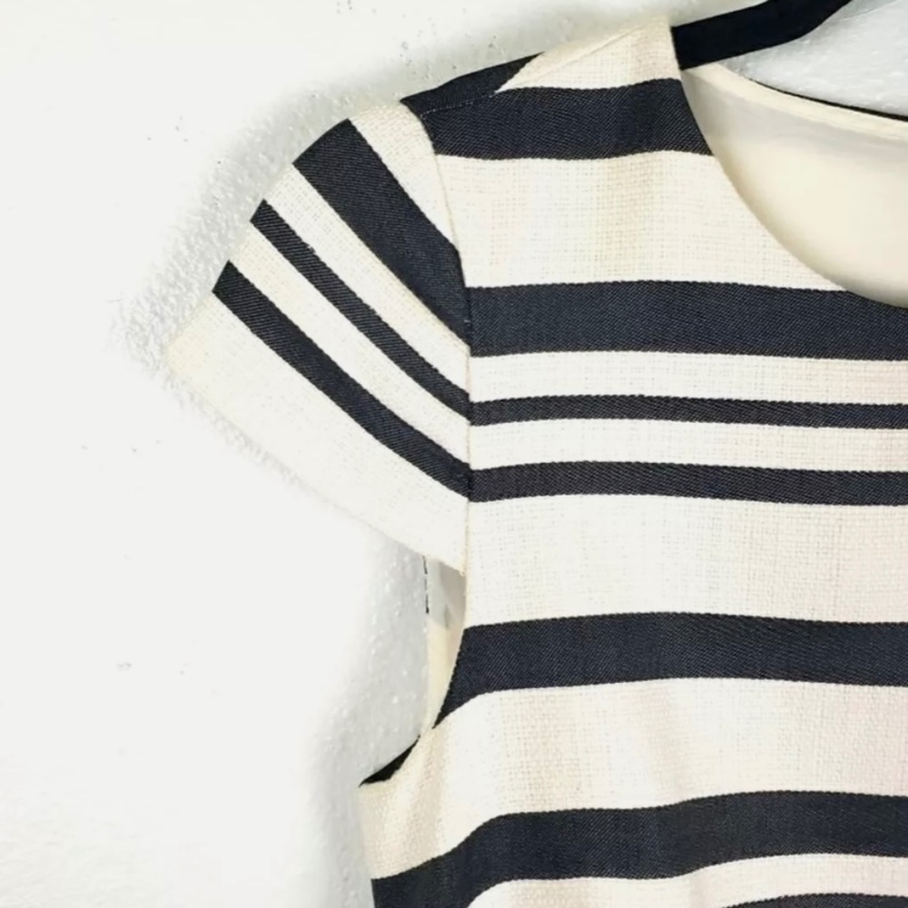 J Crew 4 tall dress (cream/dark grey)